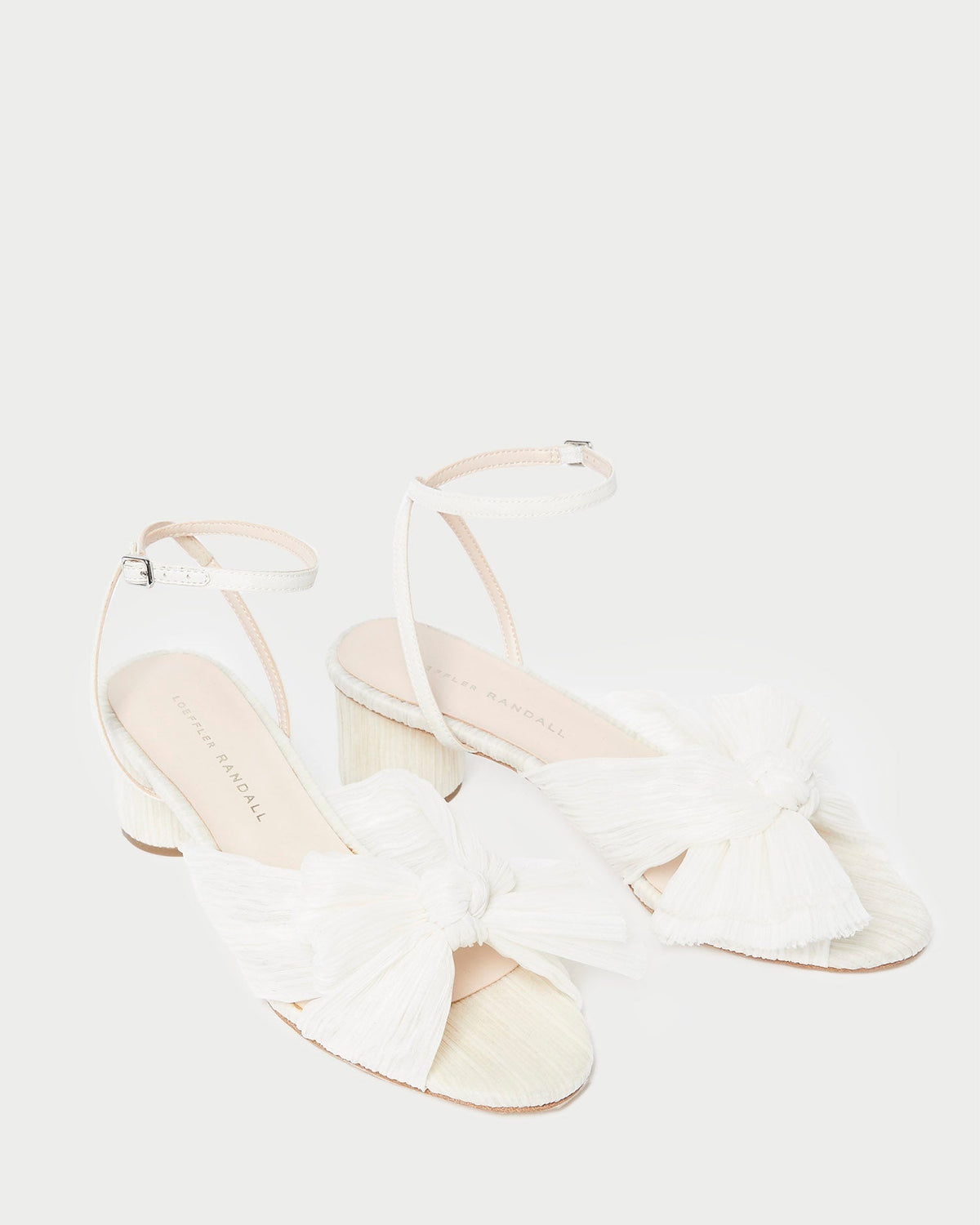 Women Loeffler Randall Dahlia Pearl Pleated Bow Heel