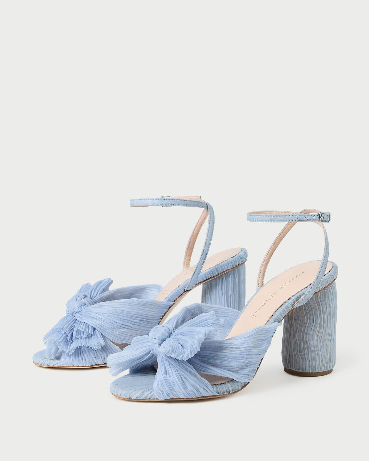 Women Loeffler Randall Camellia Blue Pleated Bow Heel