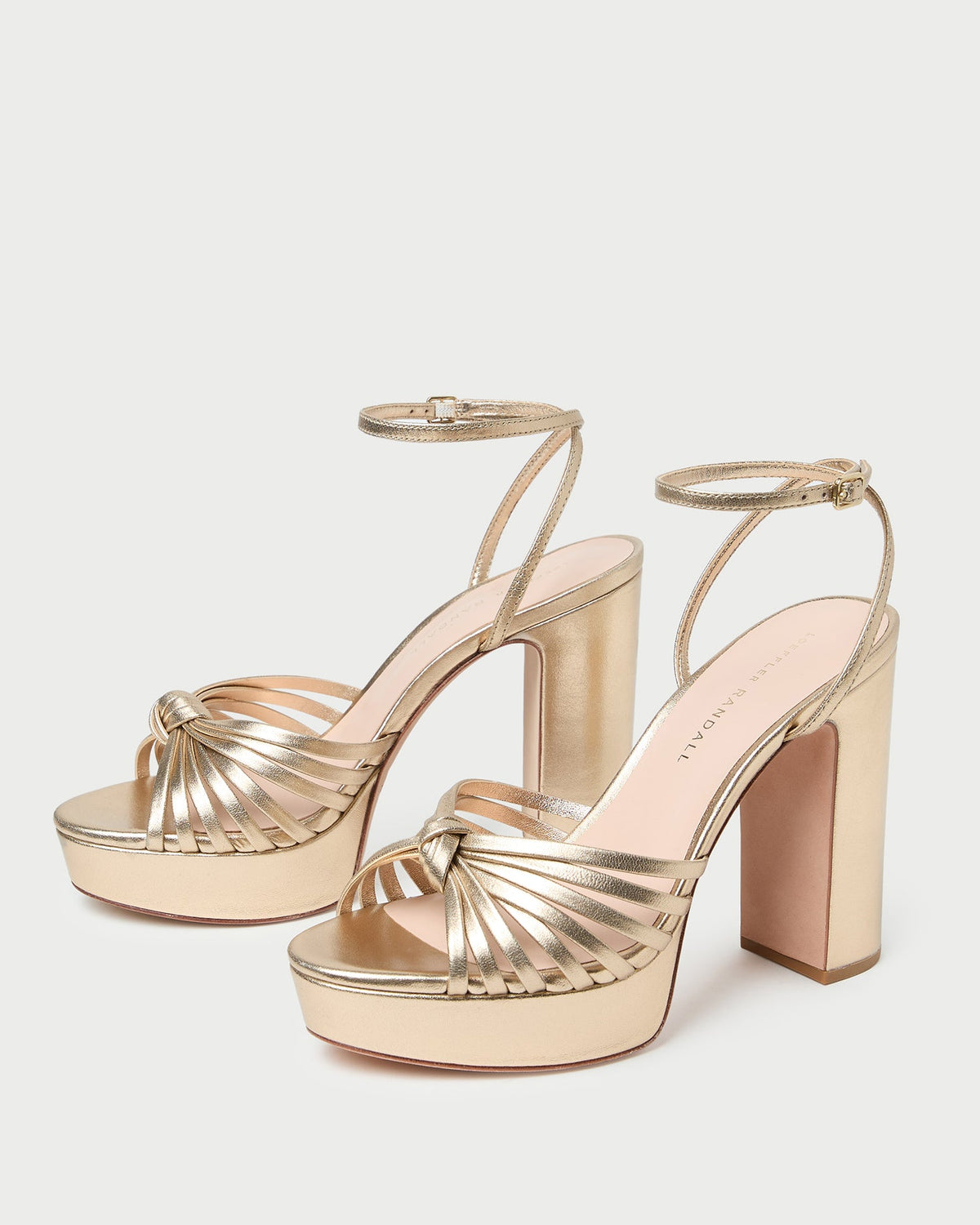 Women Loeffler Randall Rivka Champagne Knot Platform Sandal