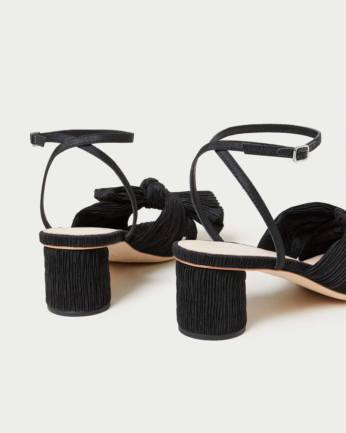 Women Loeffler Randall Dahlia Black Pleated Bow Heel