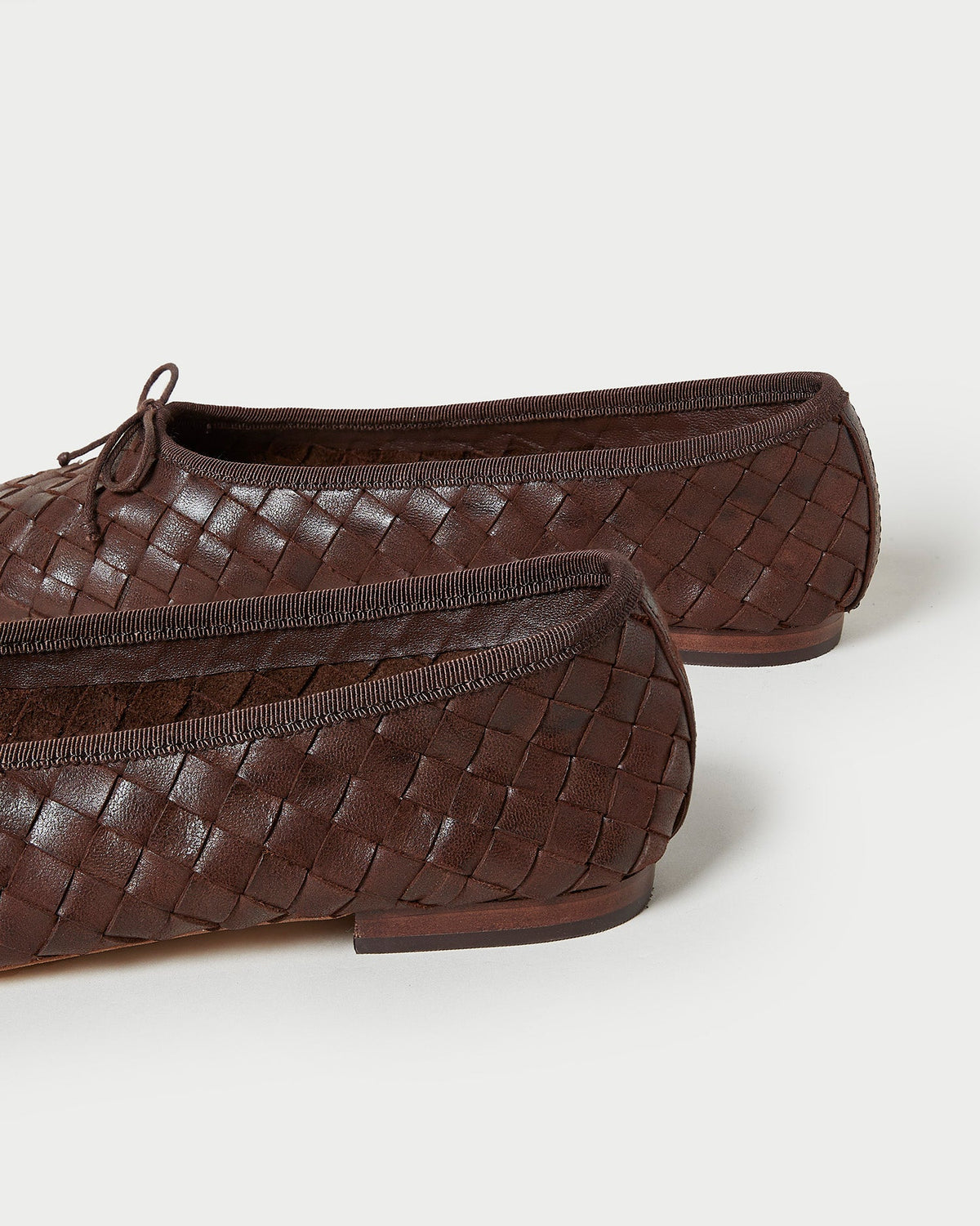 Women Loeffler Randall Landry Chocolate Woven Ballet Flat