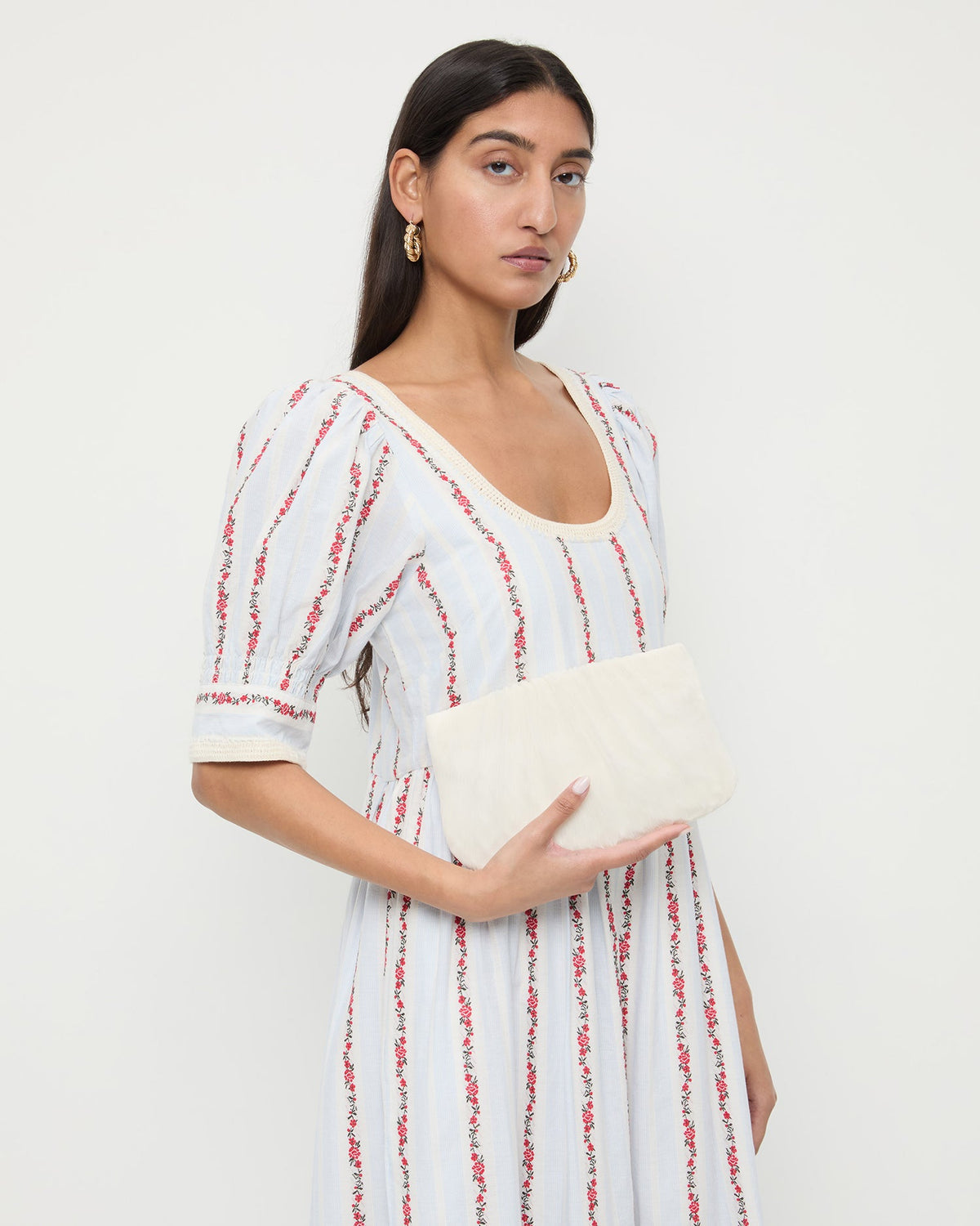 Women Loeffler Randall Brit Pearl Flat Pleated Clutch