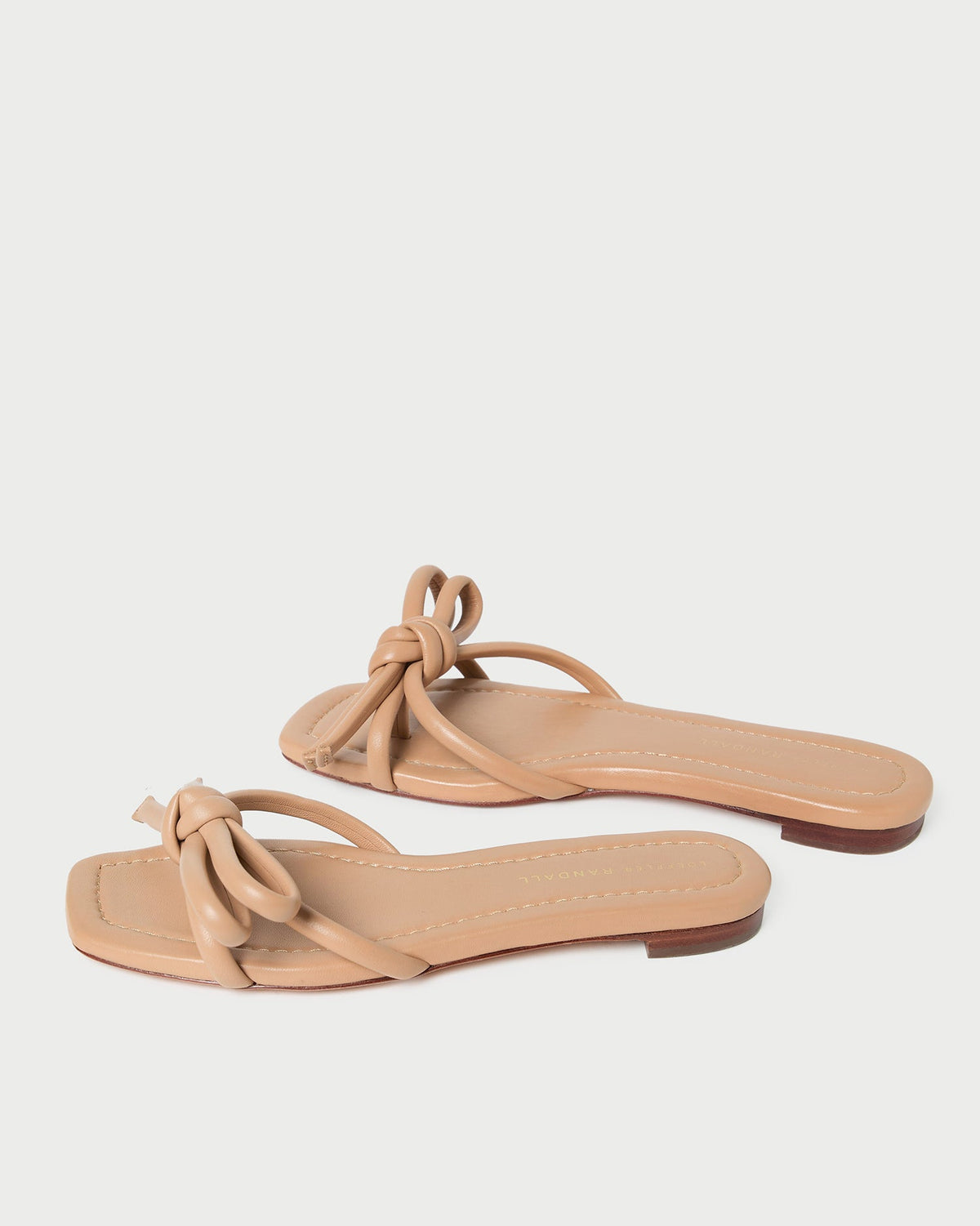 Women Loeffler Randall Hadley Dune Leather Bow Sandal