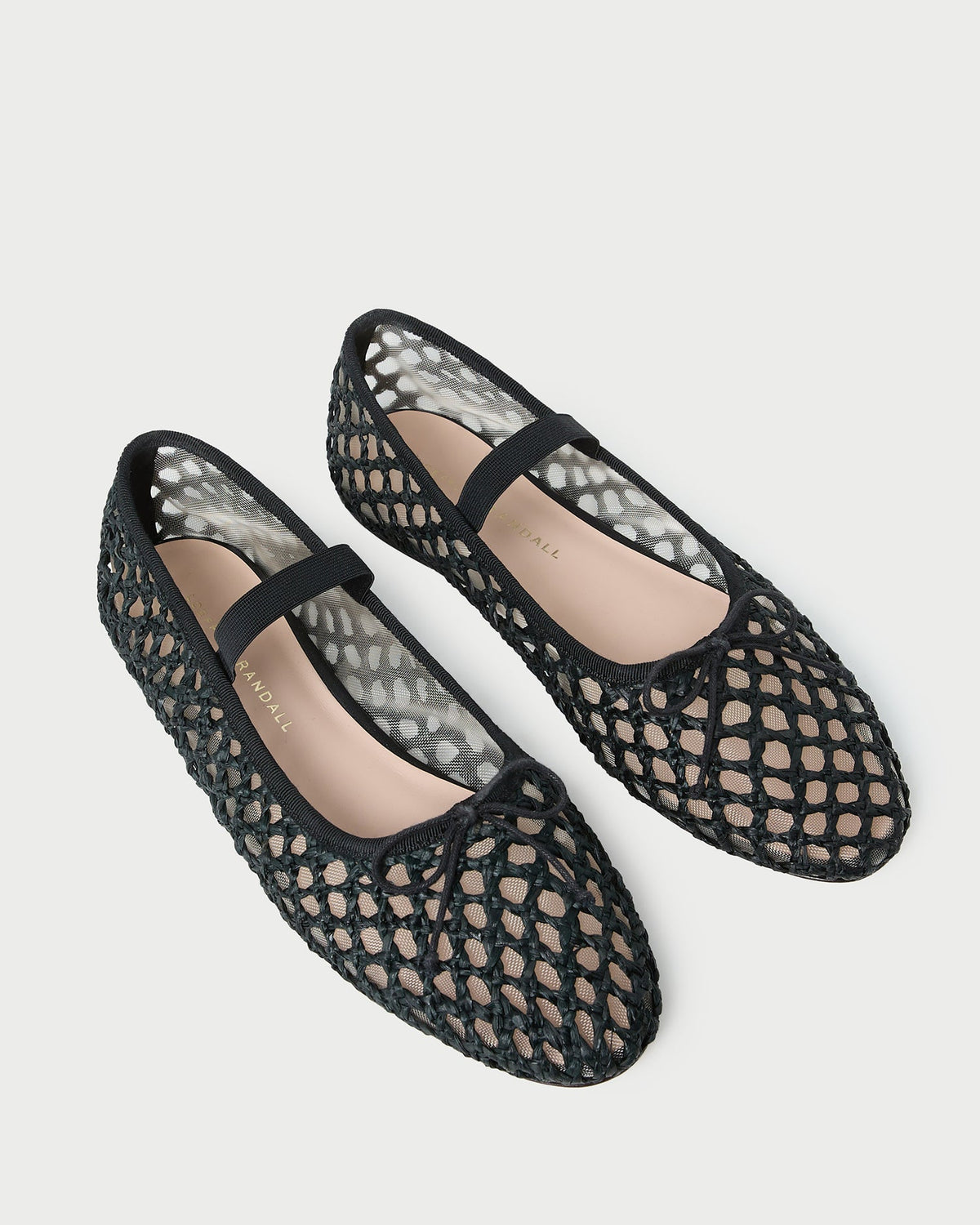 Women Loeffler Randall Leonie Black Crochet Ballet Flat