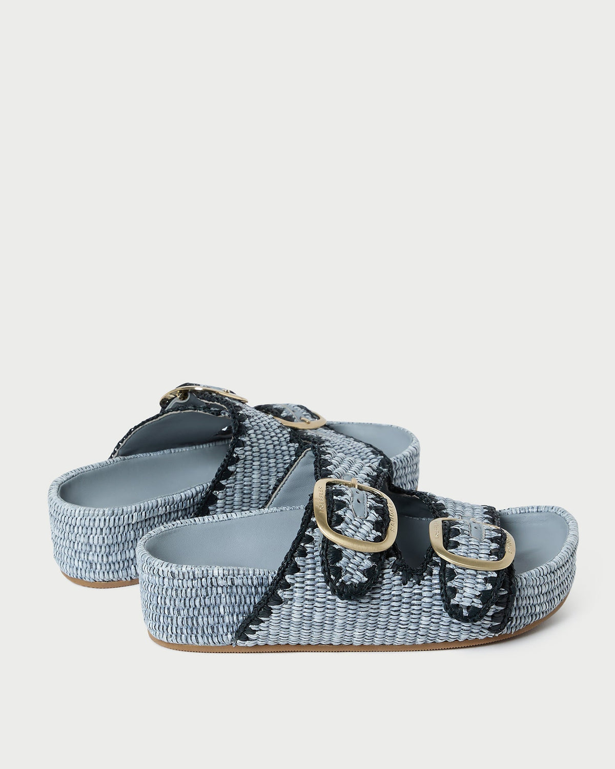 Women Loeffler Randall Theo Blue Two-Band Sandal