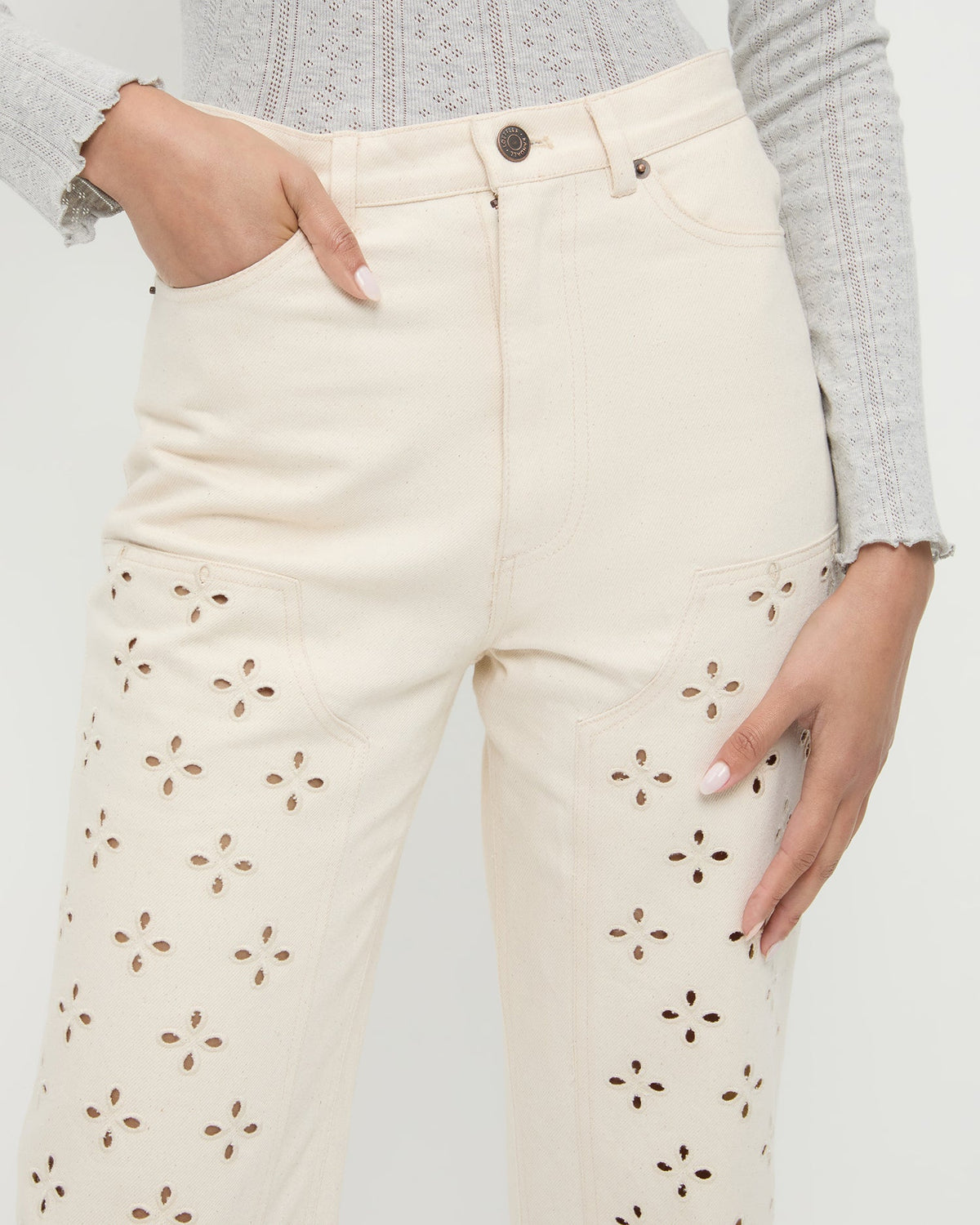 Women Loeffler Randall Demi Embroidered Pant