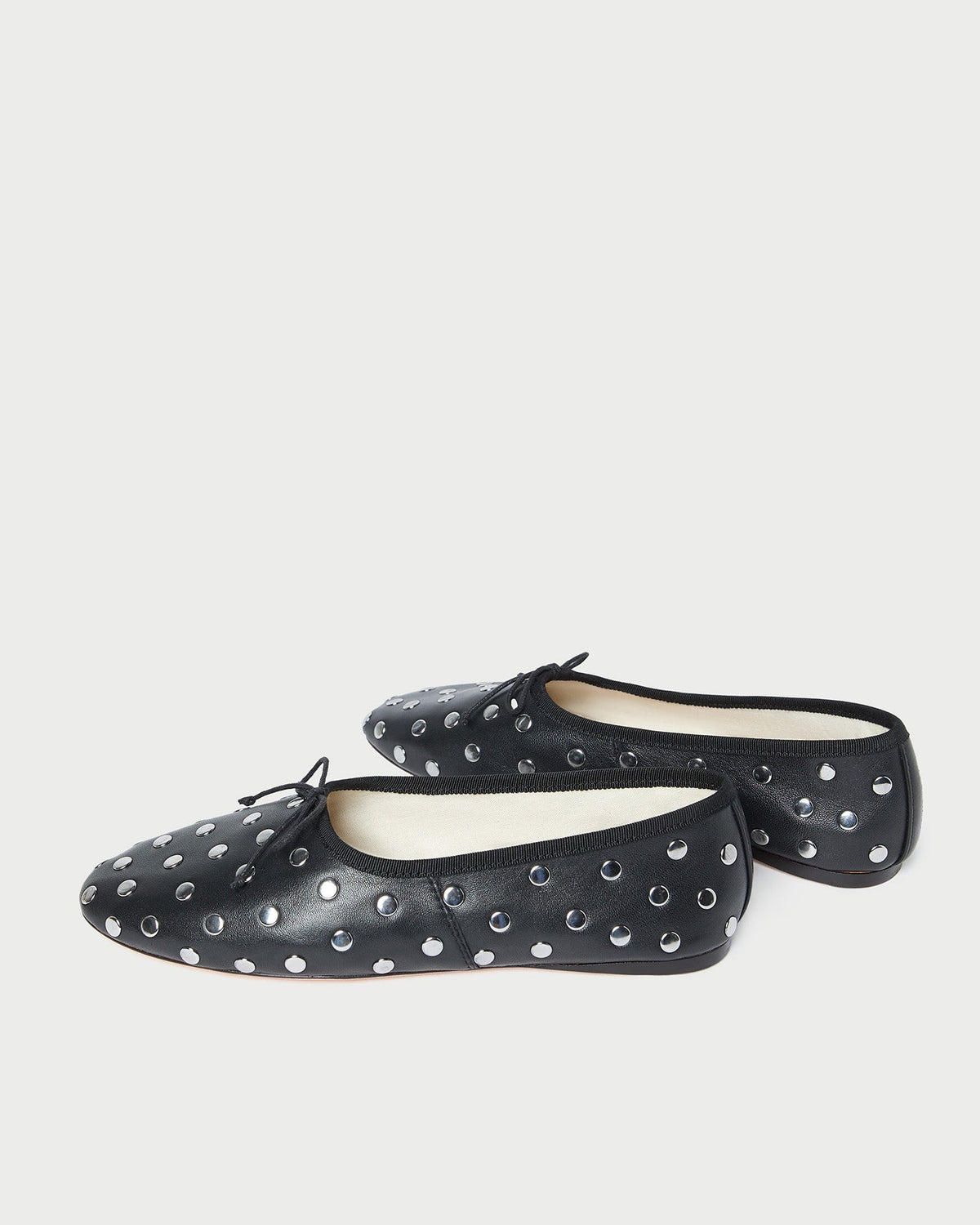 Women Loeffler Randall Landon Black/Silver Ballet Flat