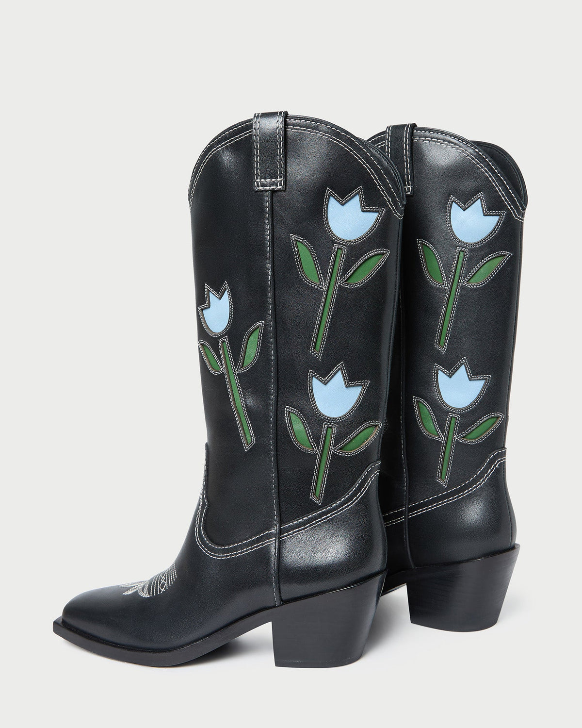 Women Loeffler Randall Wilder Black Tulip Leather Boot