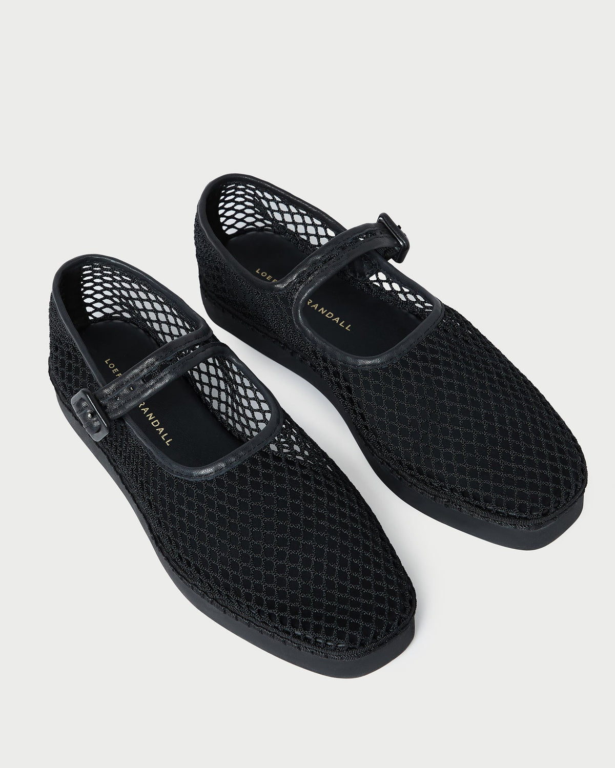 Women Loeffler Randall Rita Black Netted Mary Jane