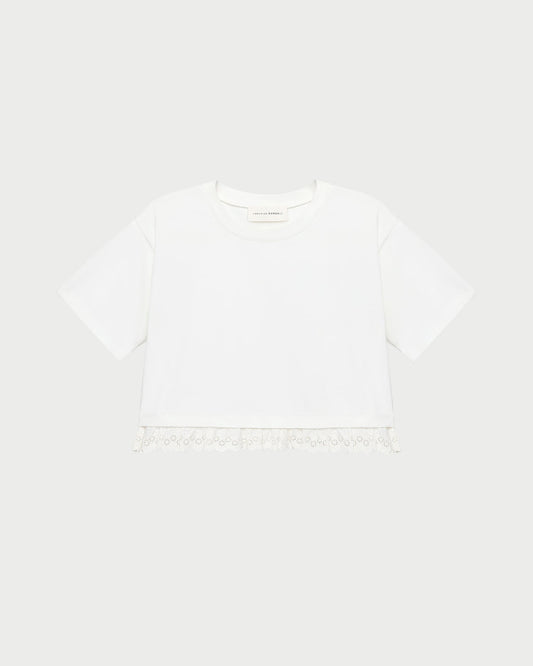Women Loeffler Randall Junie Lace Trim Tee