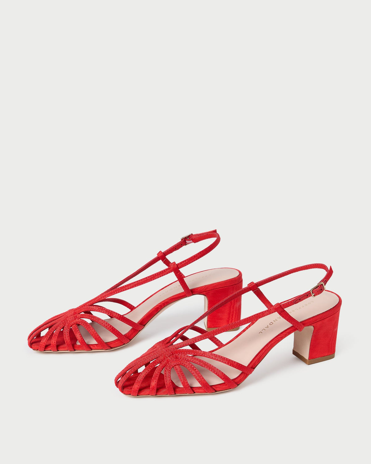 Women Loeffler Randall Priscilla Red Moiré Heeled Sandal