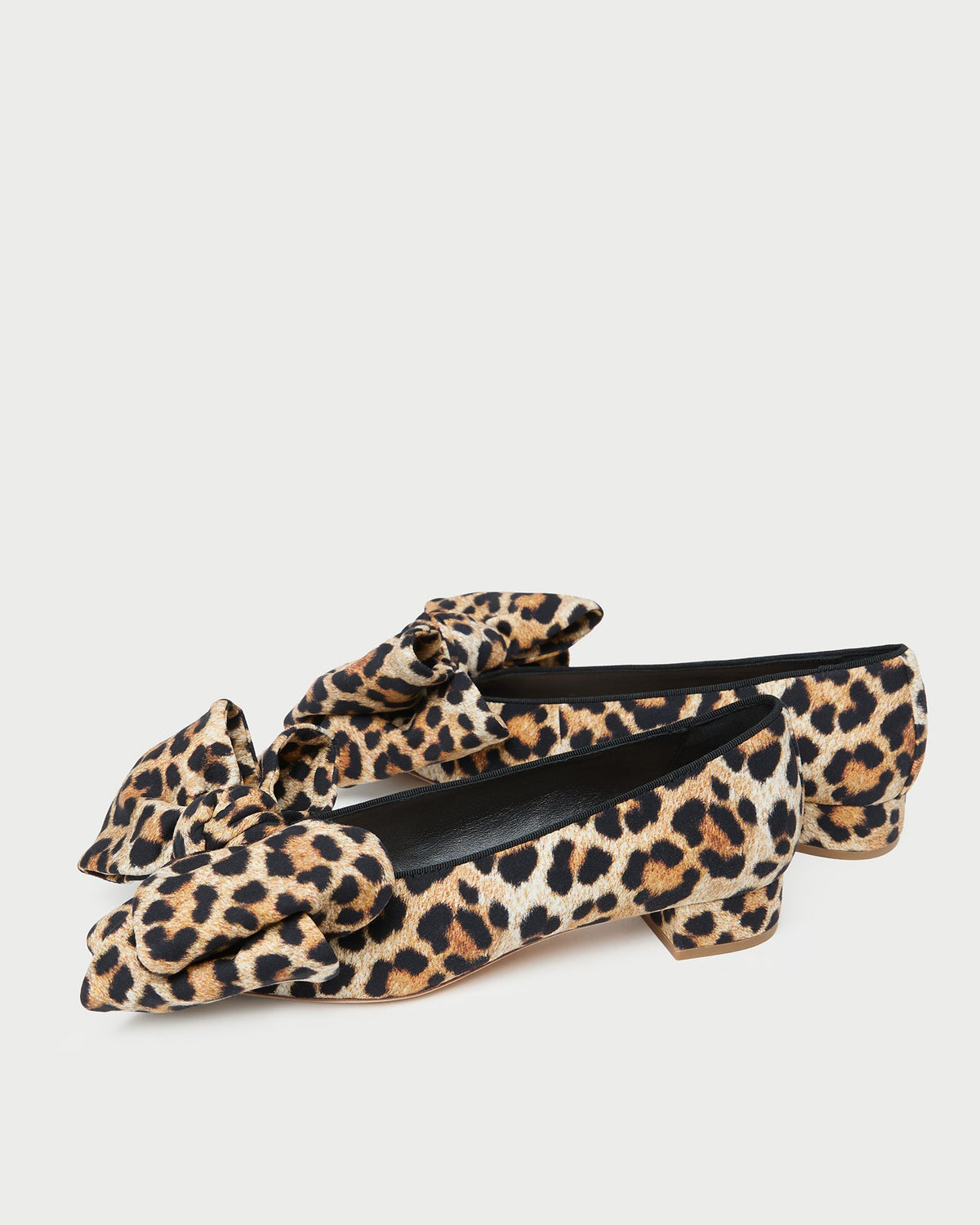 Women Loeffler Randall Noa Leopard Jersey Bow Flat