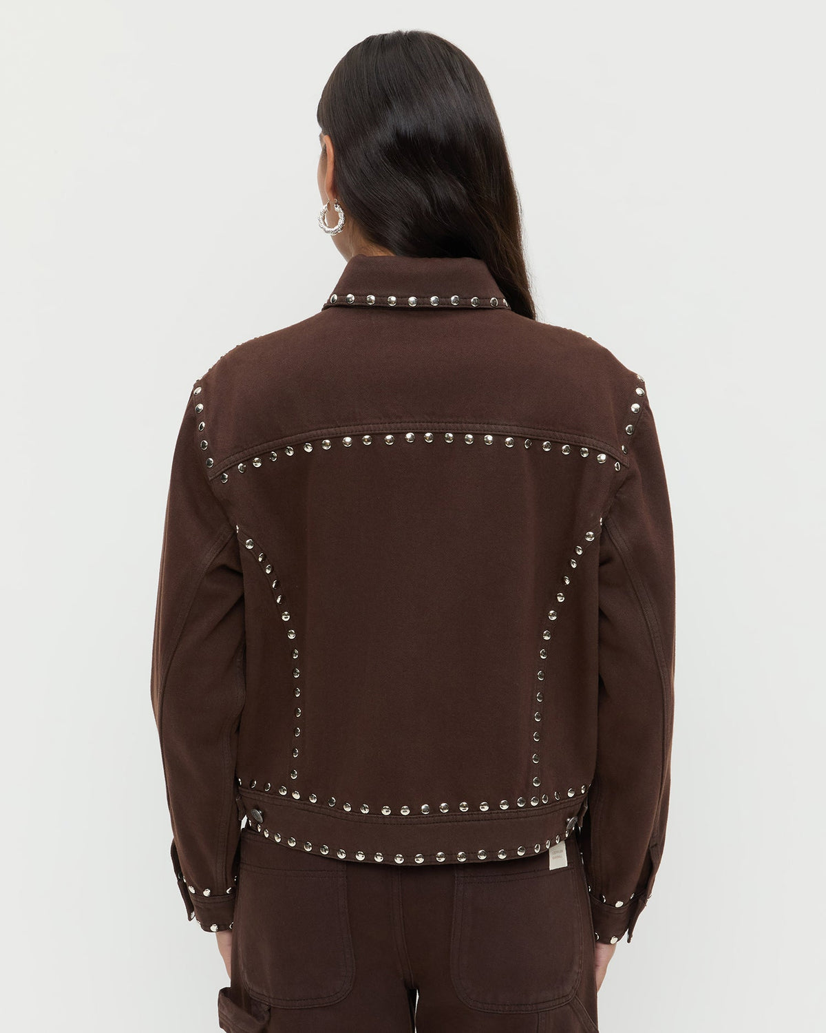 Women Loeffler Randall Elijah Studded Denim Jacket