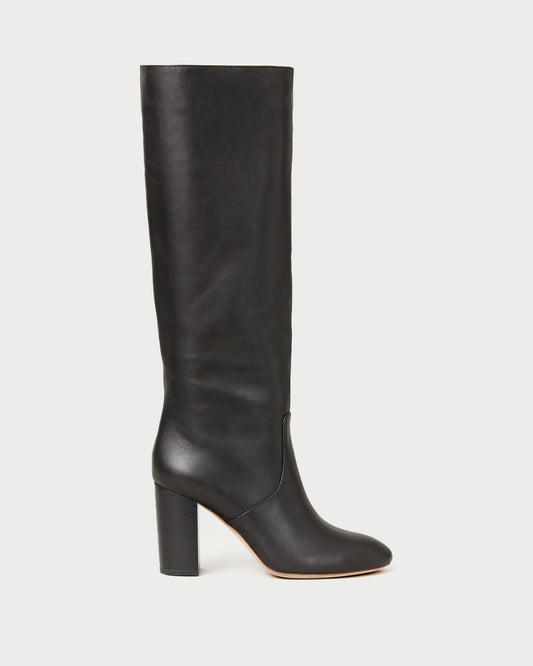 Women Loeffler Randall Goldy Black Leather Tall Boot