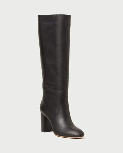 Women Loeffler Randall Goldy Black Leather Tall Boot
