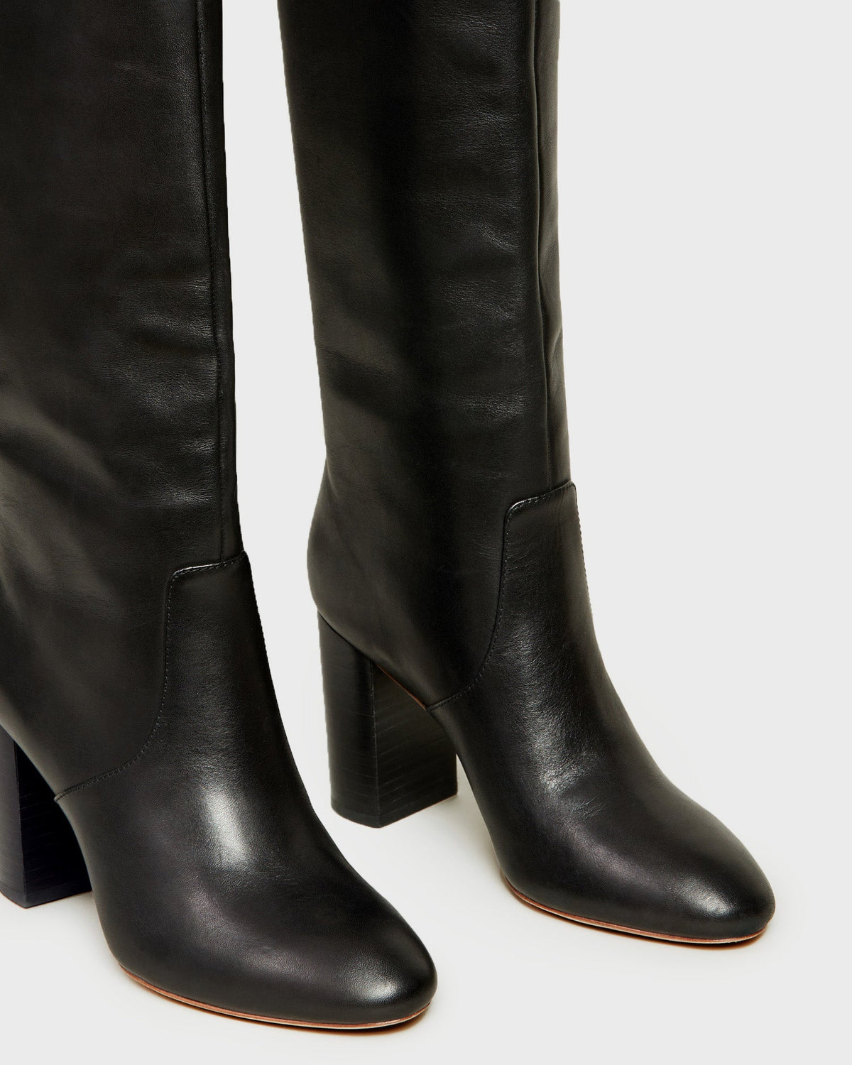 Women Loeffler Randall Goldy Black Leather Tall Boot