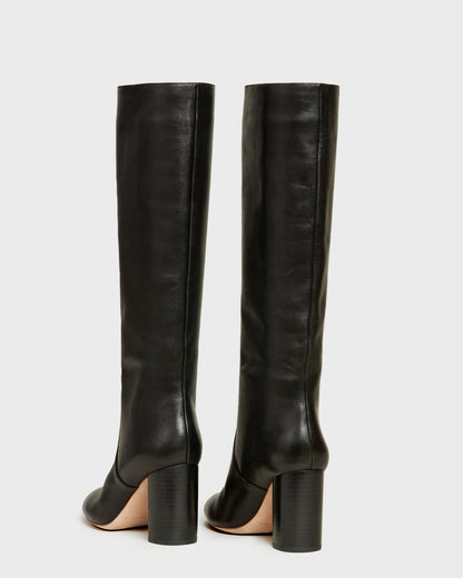 Women Loeffler Randall Goldy Black Leather Tall Boot