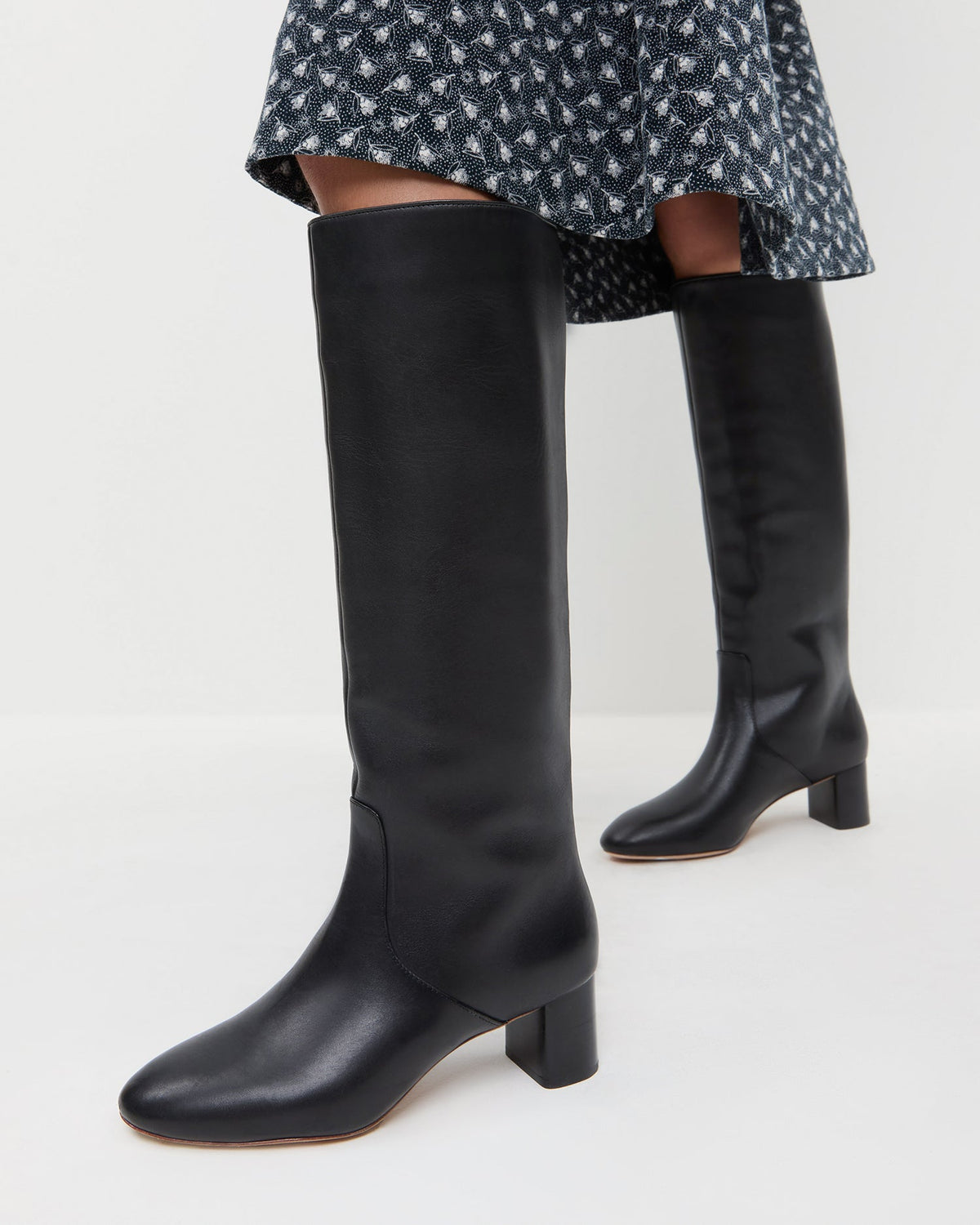 Women Loeffler Randall Gia Black Leather Tall Boot