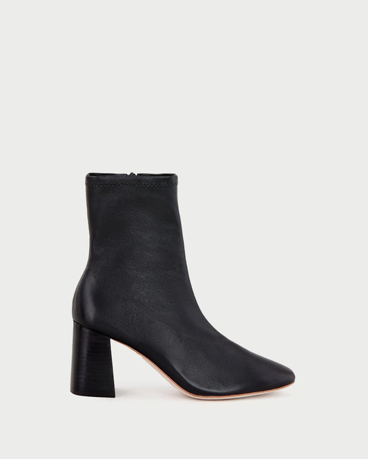 Women Loeffler Randall Elise Black Leather Stretch Bootie