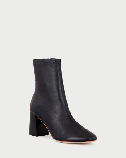 Women Loeffler Randall Elise Black Leather Stretch Bootie