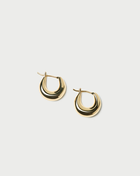 Women Loeffler Randall Adeline Gold Mini Dome Hoop Earring