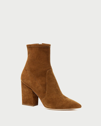 Women Loeffler Randall Isla Cacao Suede Ankle Bootie
