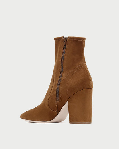 Women Loeffler Randall Isla Cacao Suede Ankle Bootie