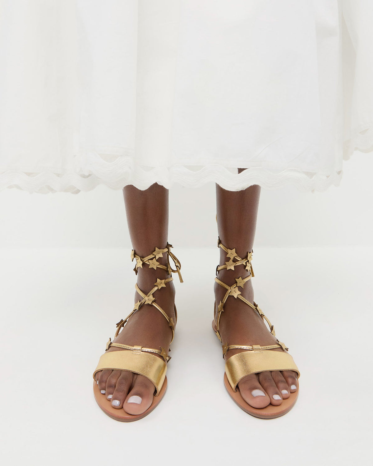 Women Loeffler Randall Starla Gold Wrap Sandal