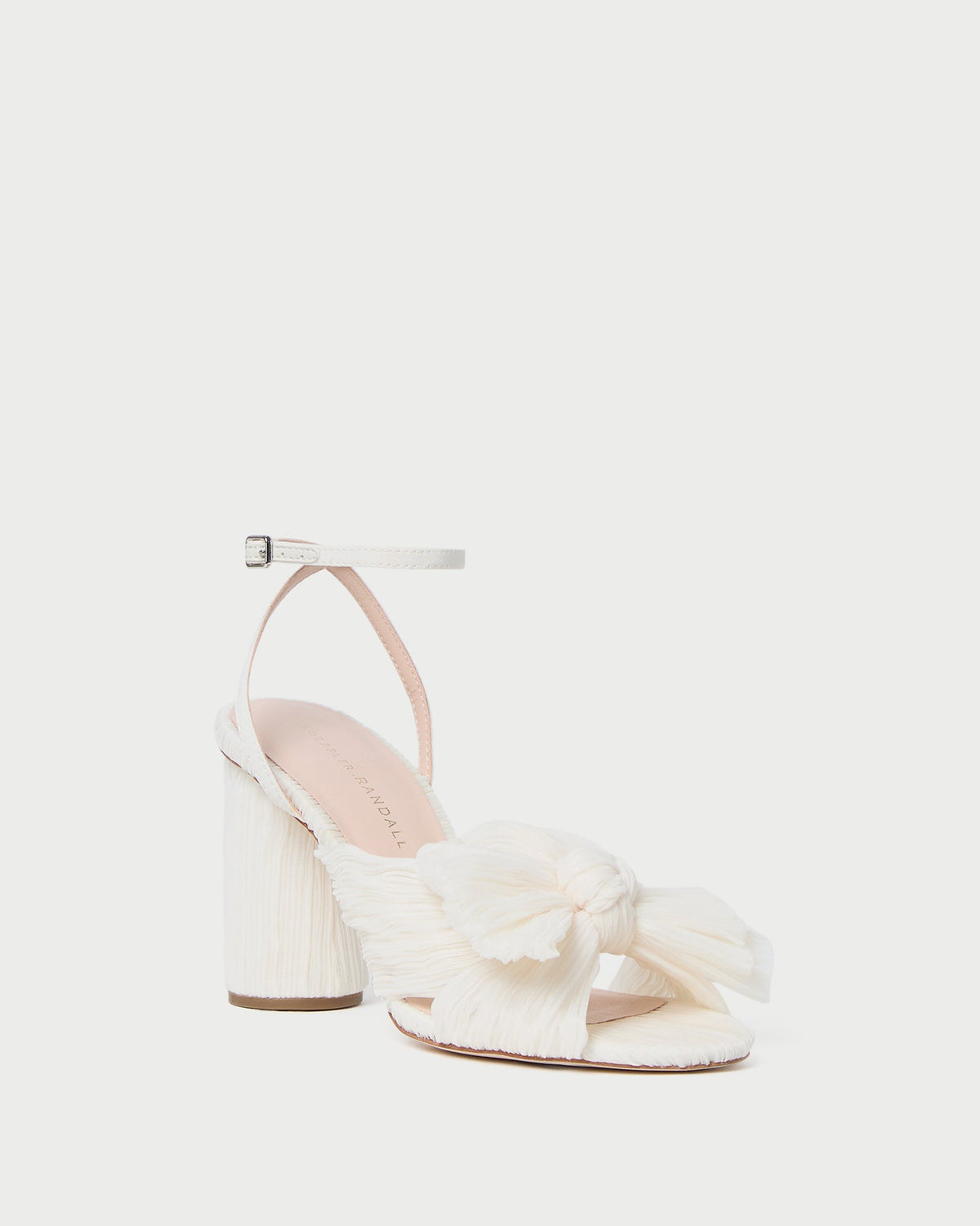 Women Loeffler Randall Camellia Pearl Pleated Bow Heel