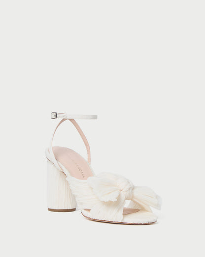 Women Loeffler Randall Camellia Pearl Pleated Bow Heel