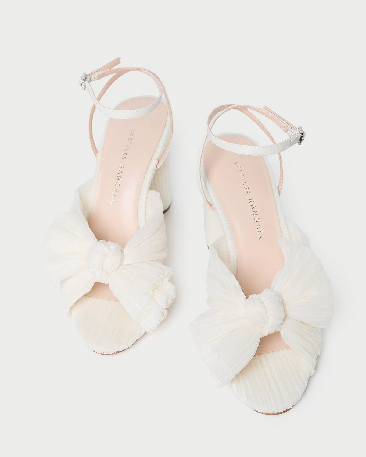 Women Loeffler Randall Camellia Pearl Pleated Bow Heel