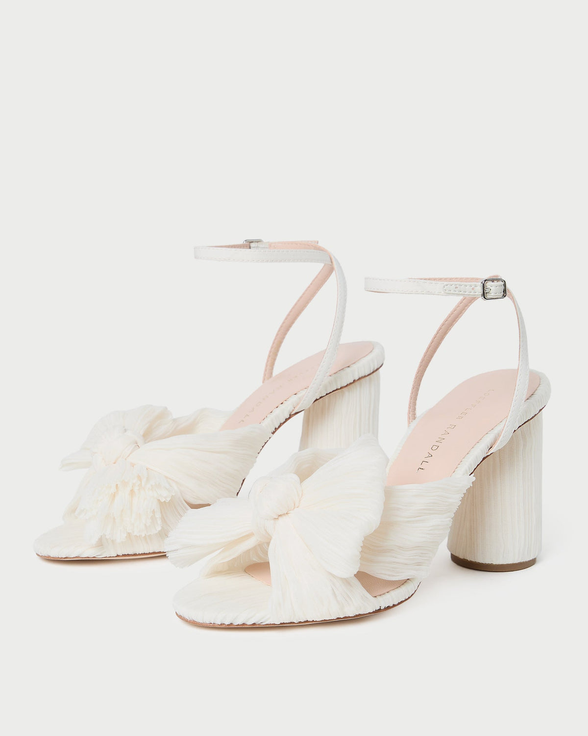 Women Loeffler Randall Camellia Pearl Pleated Bow Heel