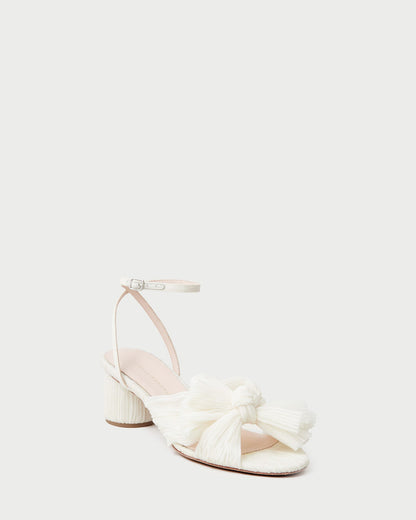 Women Loeffler Randall Dahlia Pearl Pleated Bow Heel