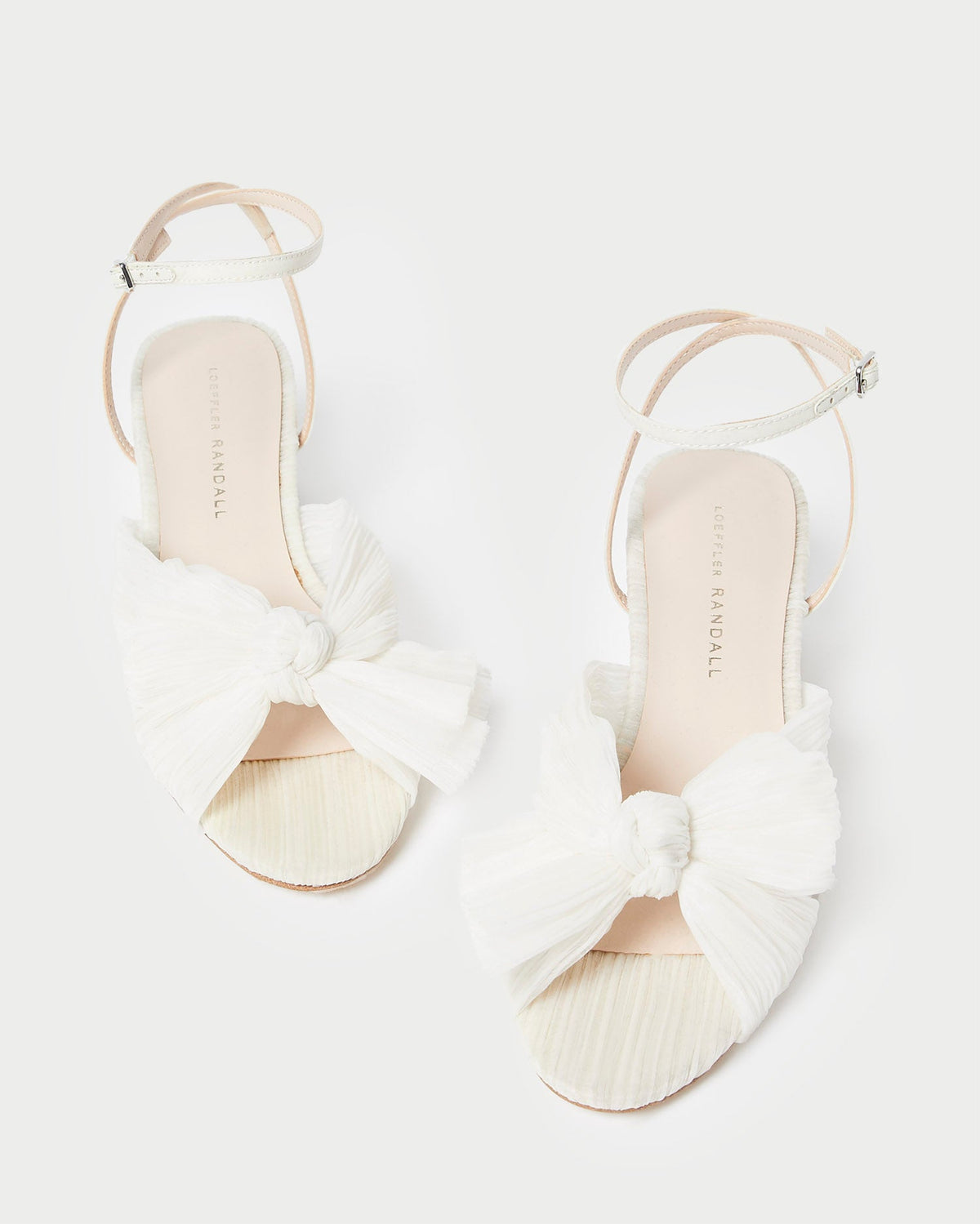 Women Loeffler Randall Dahlia Pearl Pleated Bow Heel