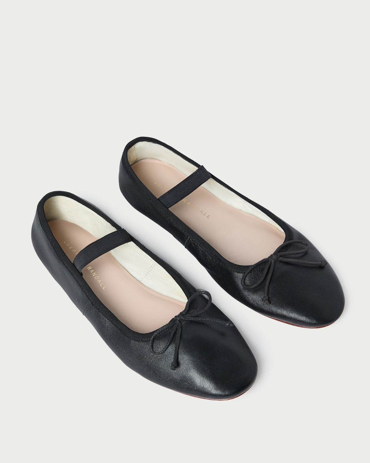 Women Loeffler Randall Leonie Black Leather Ballet Flat
