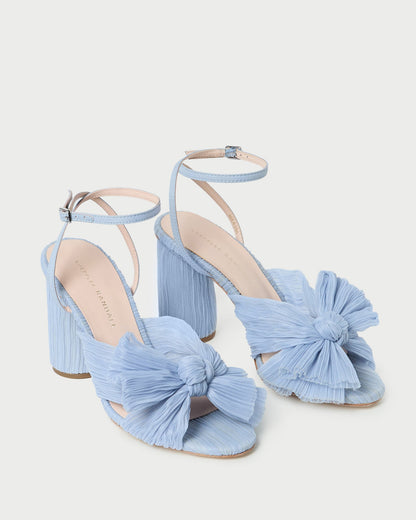 Women Loeffler Randall Camellia Blue Pleated Bow Heel