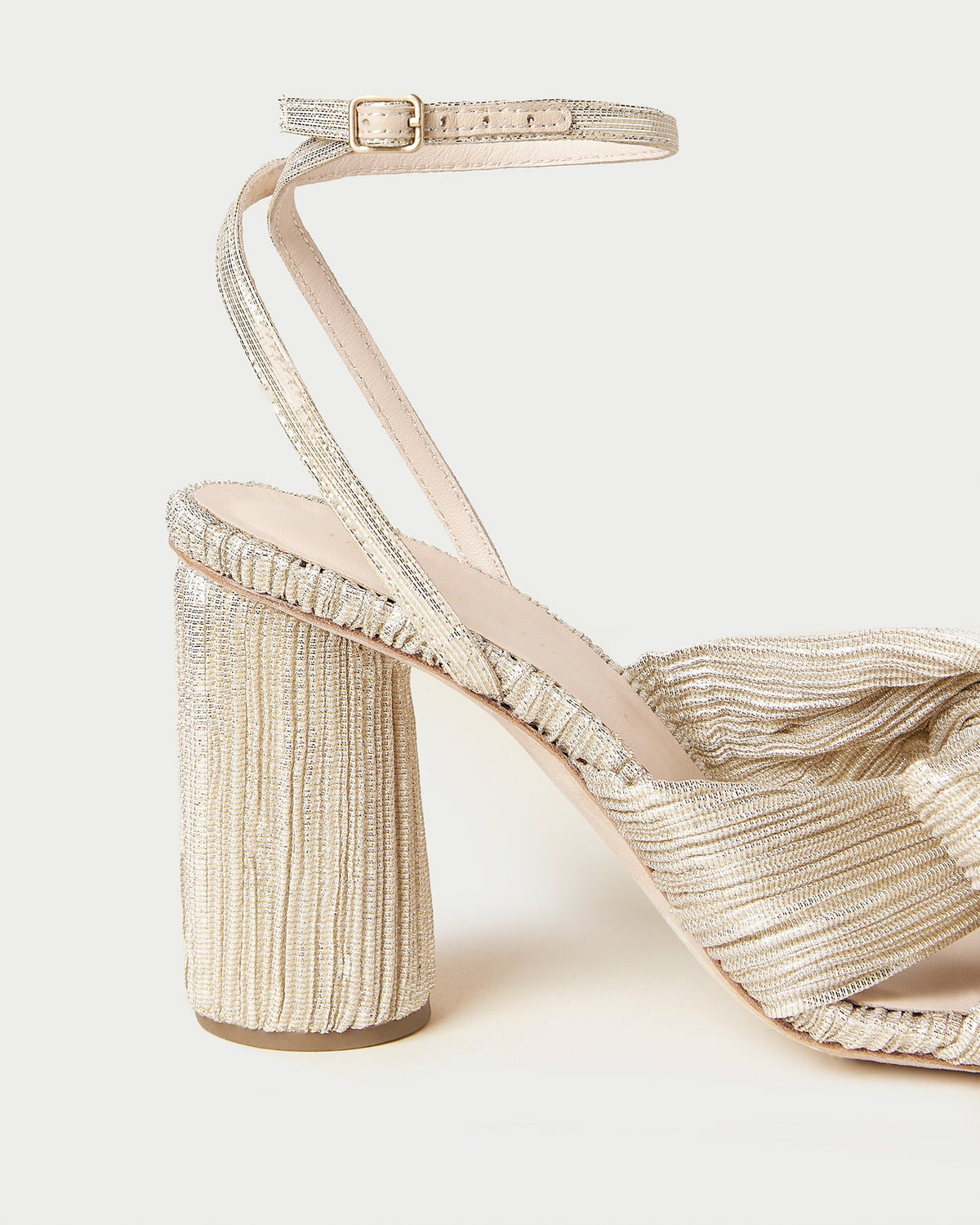 Women Loeffler Randall Camellia Platinum Pleated Bow Heel