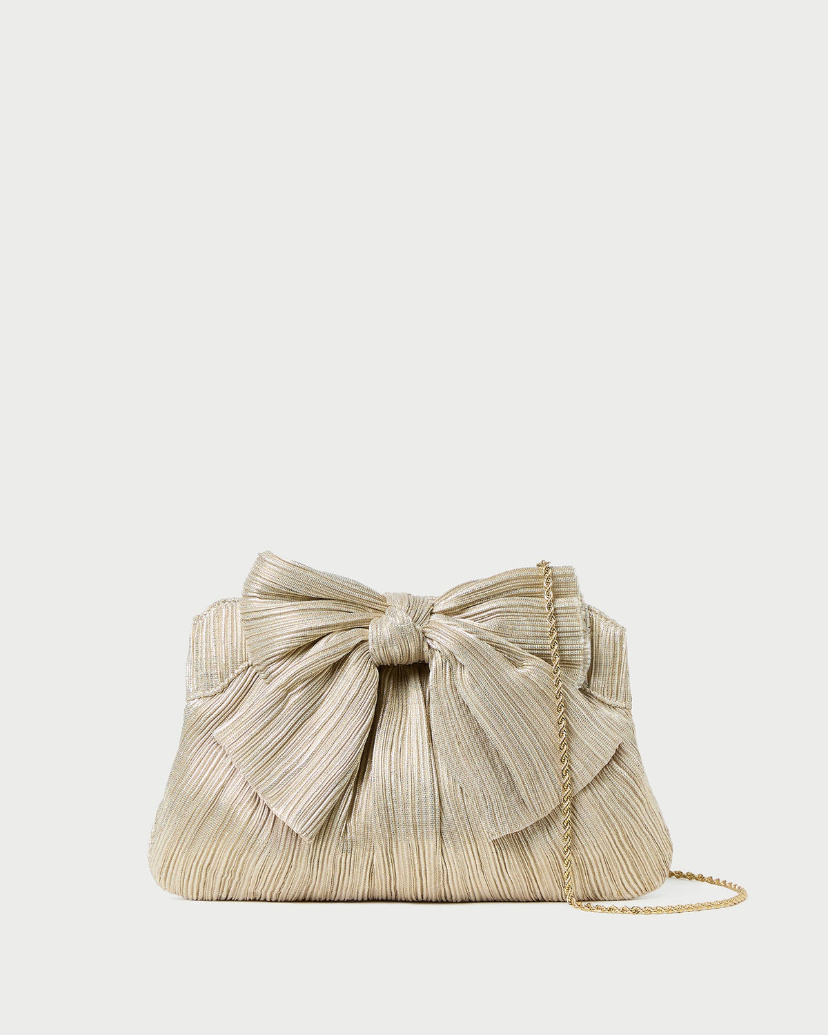 Women Loeffler Randall Rayne Platinum Bow Clutch