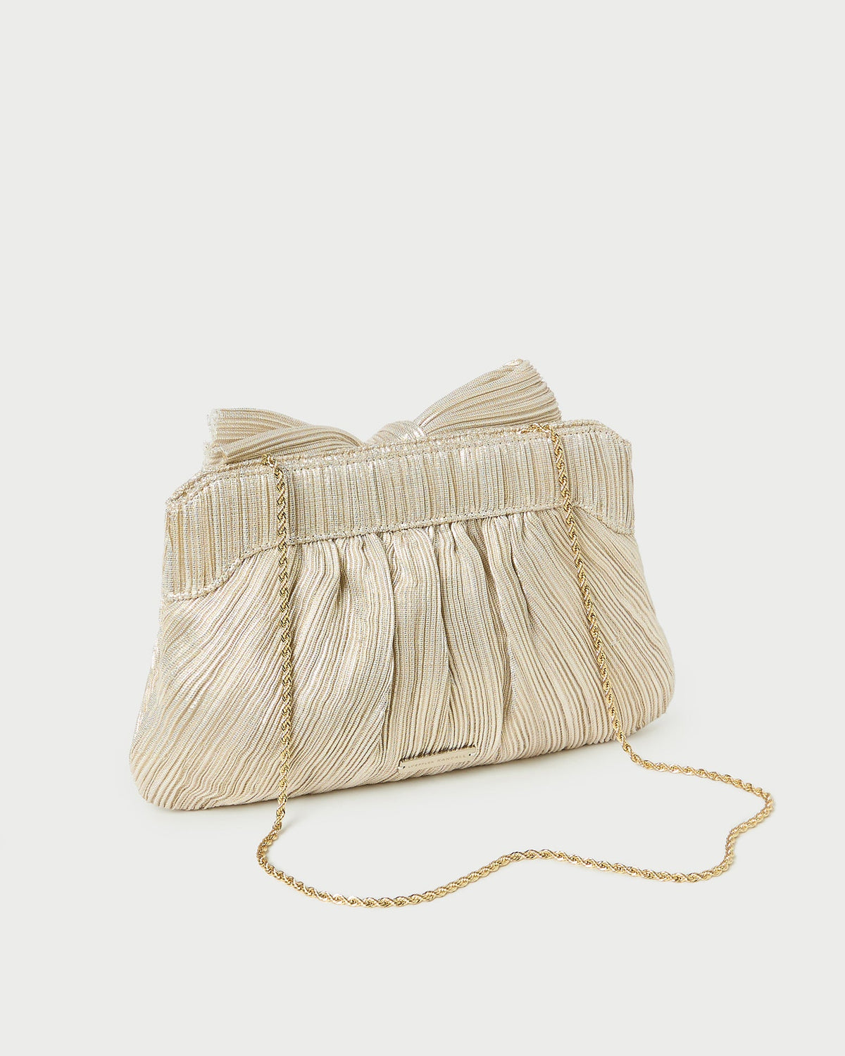 Women Loeffler Randall Rayne Platinum Bow Clutch
