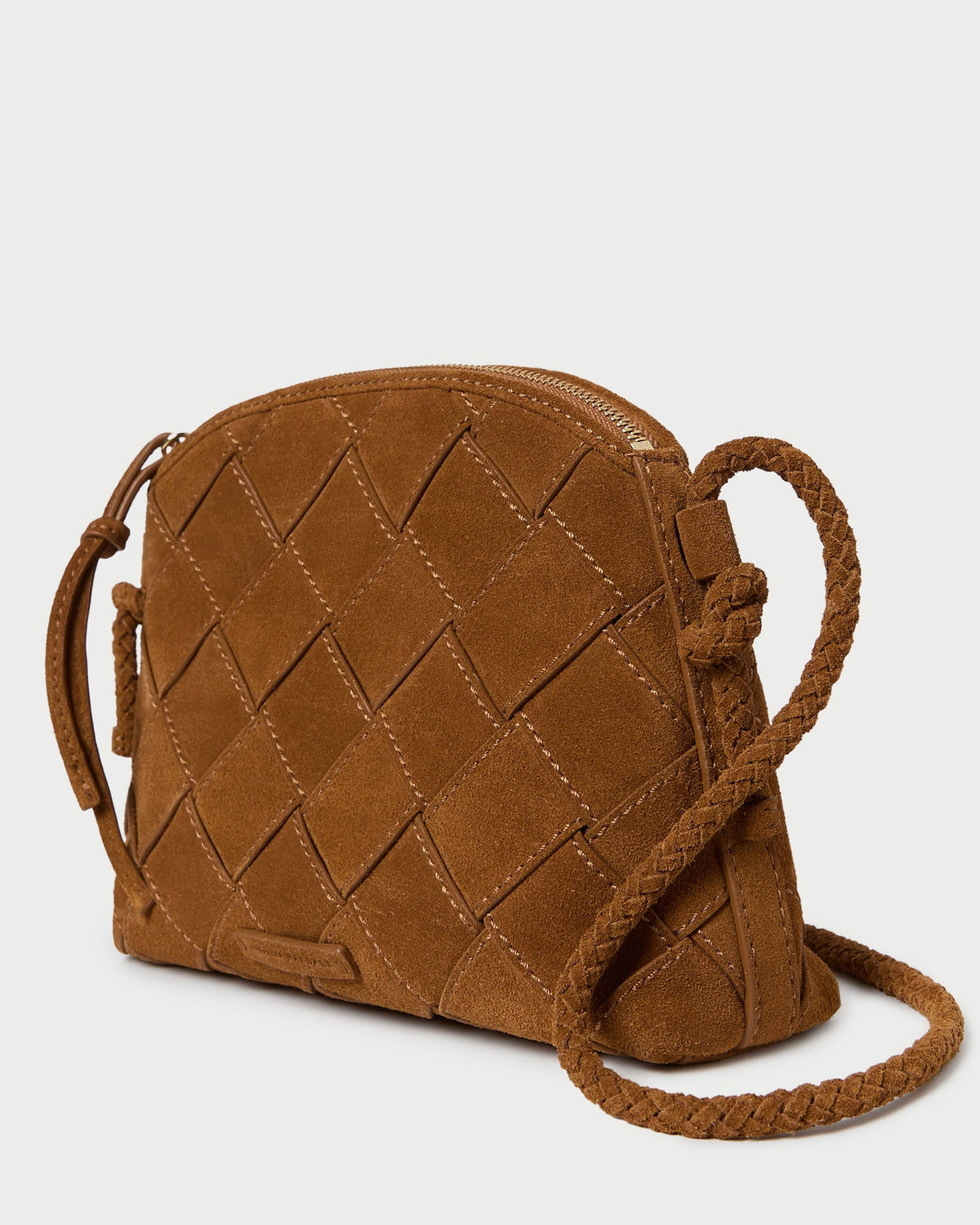 Women Loeffler Randall Mallory Cacao Woven Suede Crossbody