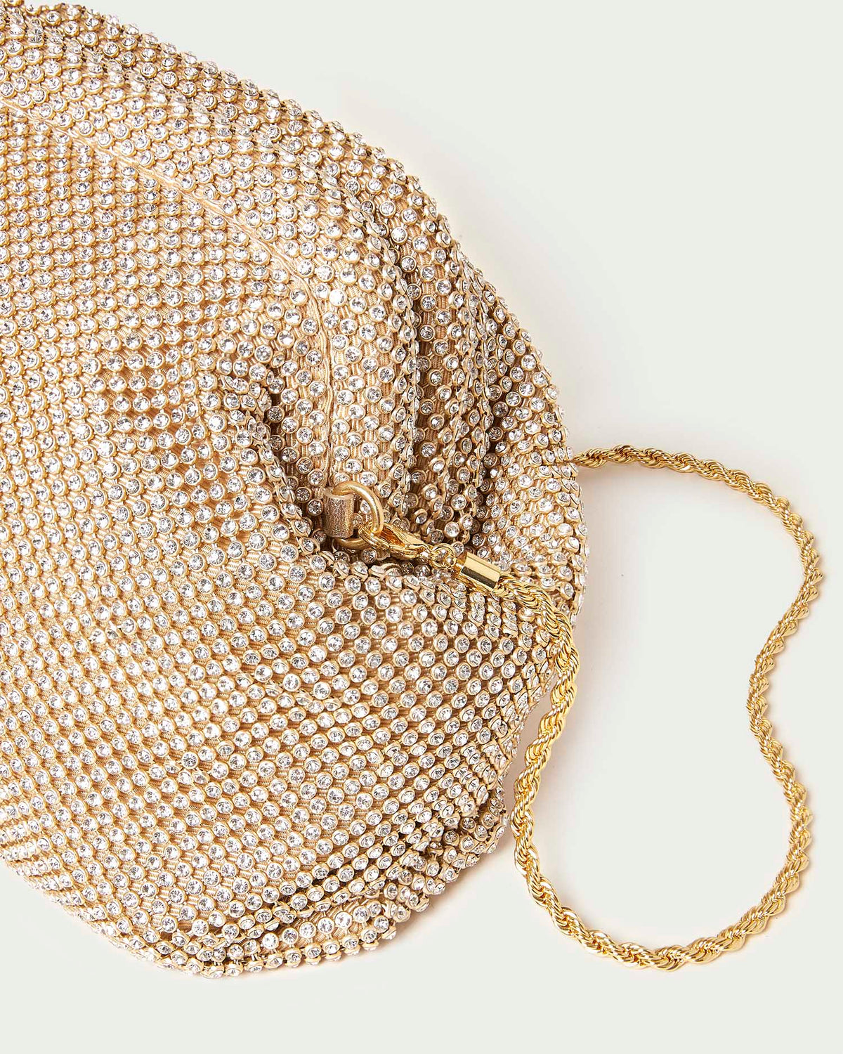 Women Loeffler Randall Doreen Gold Diamanté Frame Pouch