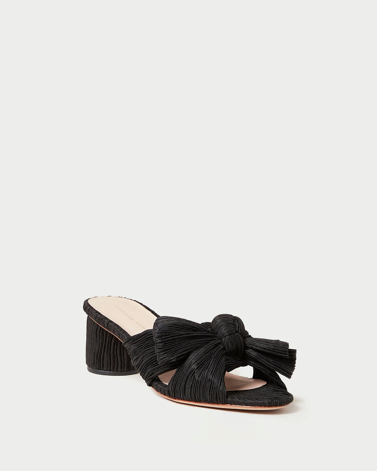 Women Loeffler Randall Emilia Black Pleated Bow Heel