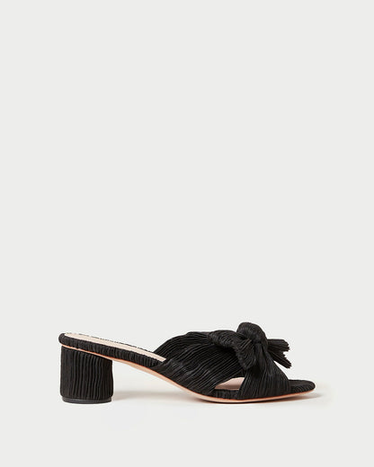 Women Loeffler Randall Emilia Black Pleated Bow Heel