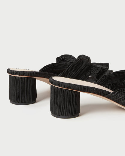 Women Loeffler Randall Emilia Black Pleated Bow Heel