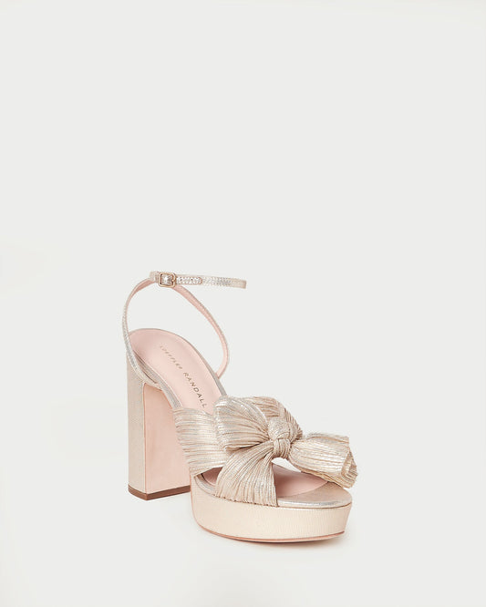 Women Loeffler Randall Natalia Platinum Platform Bow Heel