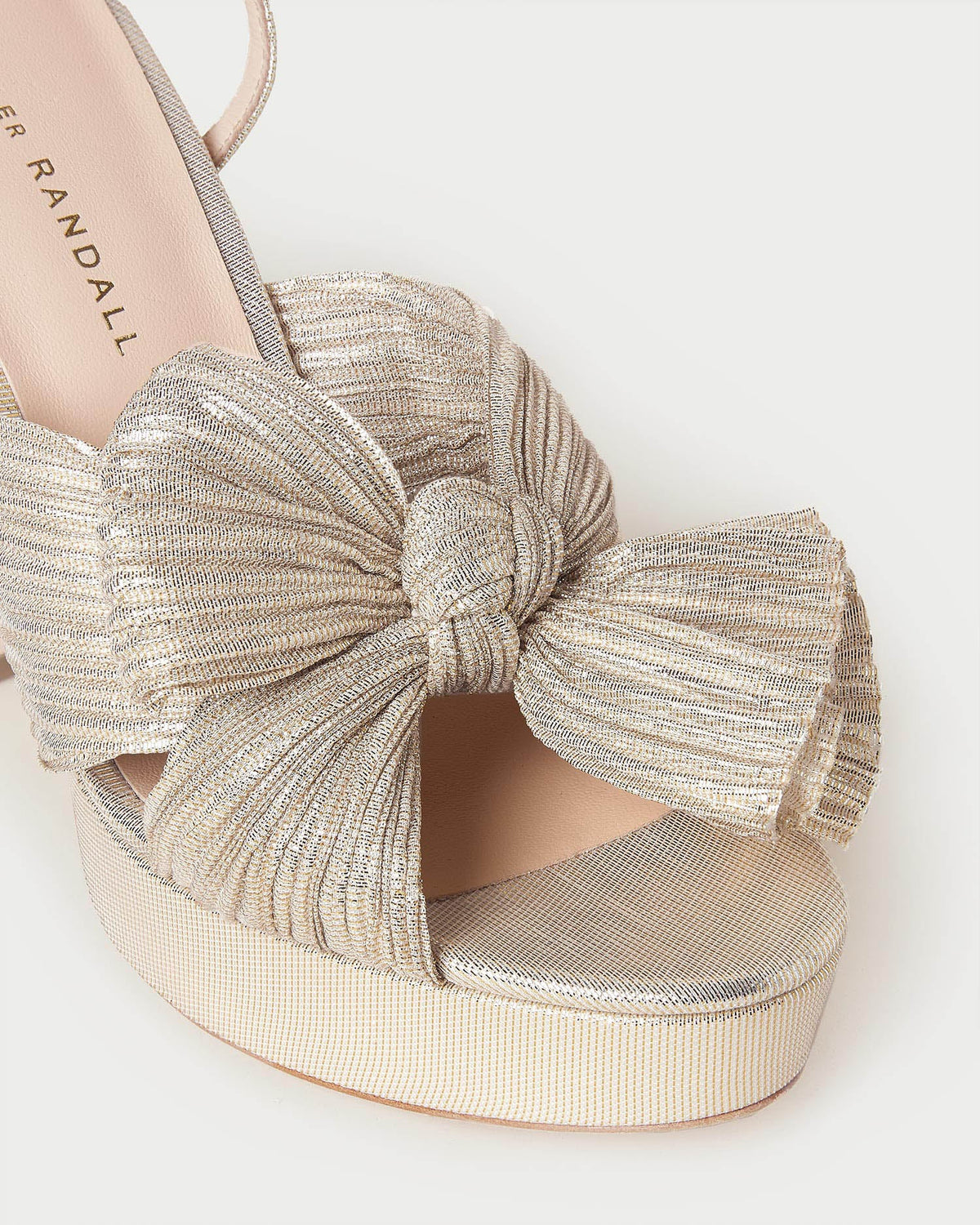 Women Loeffler Randall Natalia Platinum Platform Bow Heel