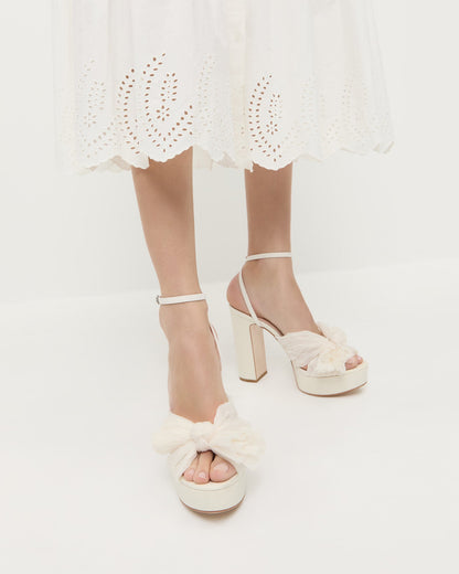 Women Loeffler Randall Natalia Pearl Platform Bow Heel