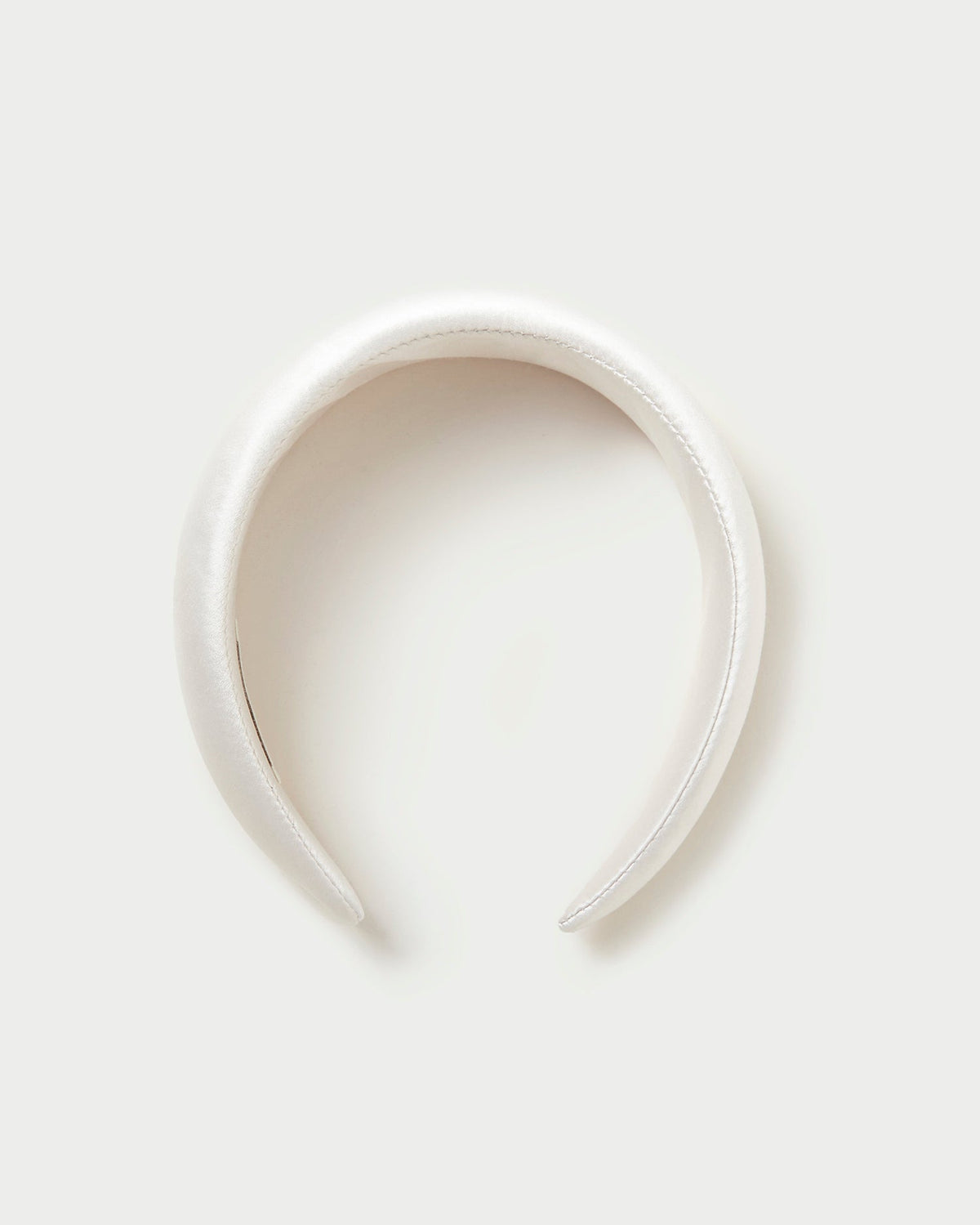 Women Loeffler Randall Bellamy Cream Satin Headband