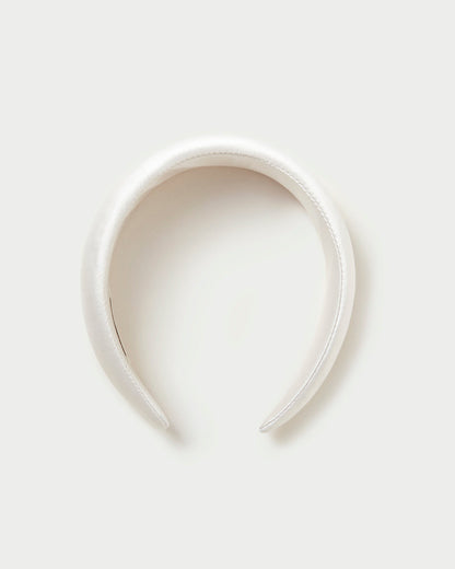 Women Loeffler Randall Bellamy Cream Satin Headband