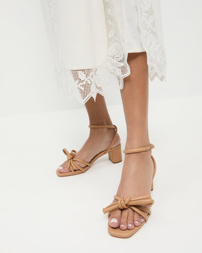 Women Loeffler Randall Mikel Dune Bow Mid-Heel Sandal